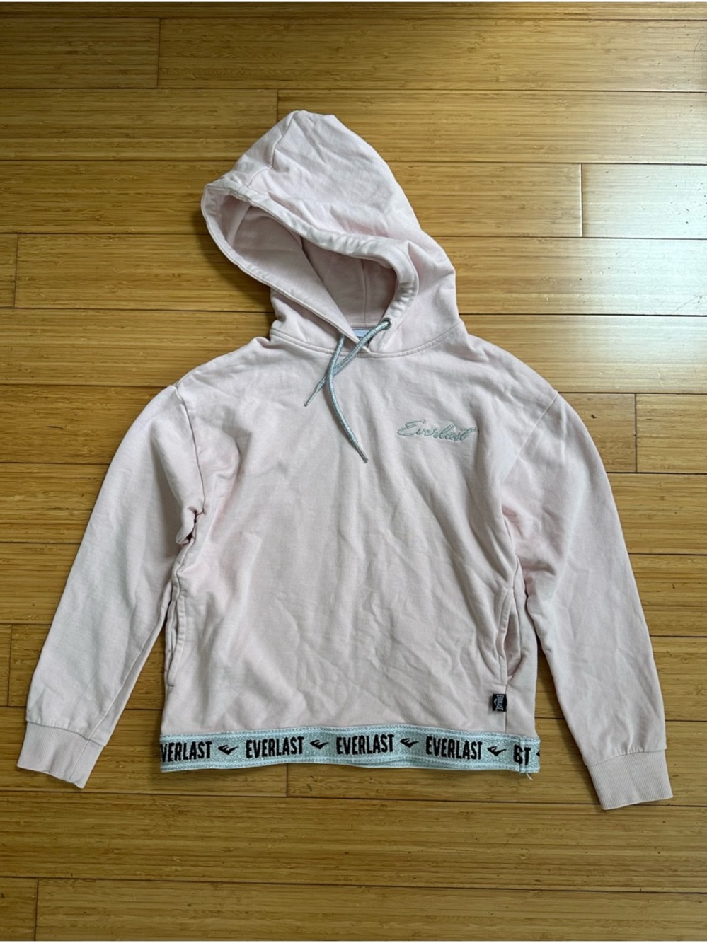 Everlast Pale Pink Pullover Hoodie with Branded Hem Size XS